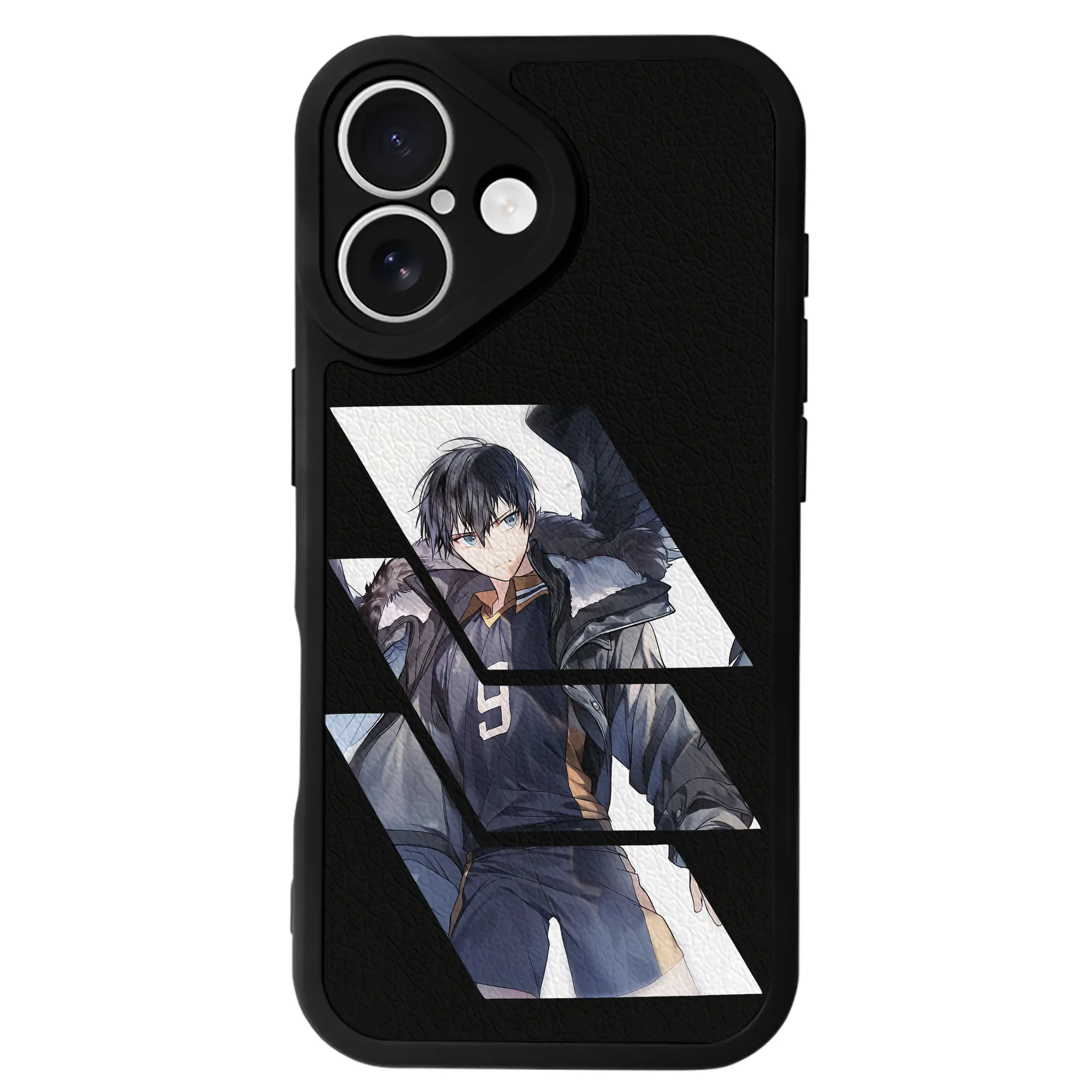 ハイキュー!! グッズ,影山飛雄 - IPhone 16シリーズ対応 ・ シリコンスマホケース ・ レザー調 ・ 高精度フィット ・ 耐衝撃 ・ ワイヤレス充電対応 ・ 精密カット